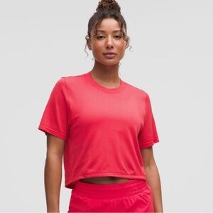 lululemon athletica “Red Glow” Swiftly Tech High-Low Tee